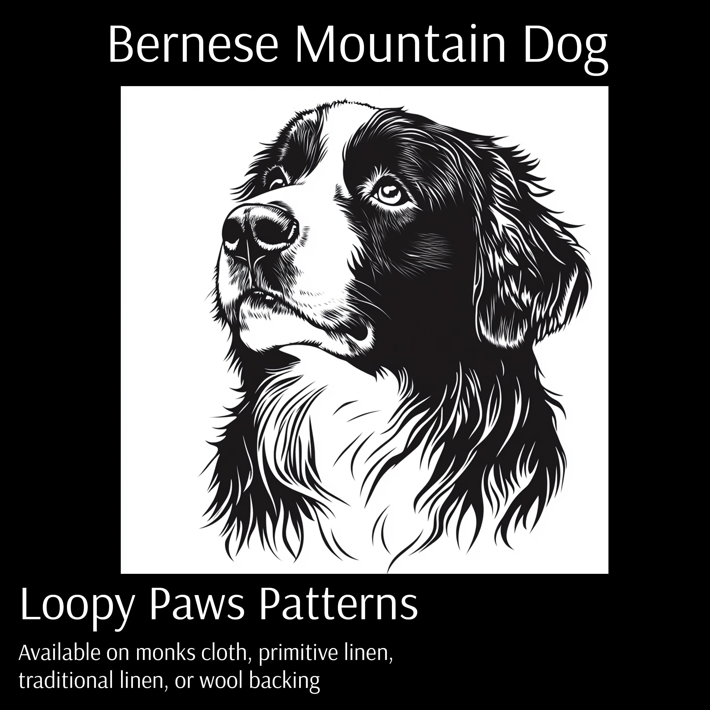 Bernese Mountain Dog - Loopy Paws Pattern